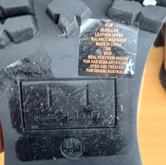 NWT Marc Fisher Ltd. 'Willoe' Shearling Lined Cuffed Ankle Boot in Tan Suede - Picture 8 of 8